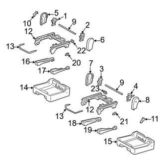 Toyota OE - Seats & Tracks - Tracks & Components (3rd Row Seat)