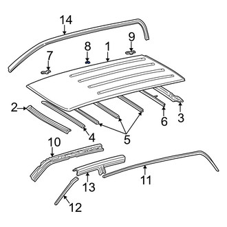 Toyota OE - Center Roof Bow Bracket