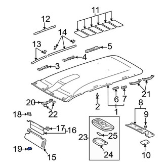 Toyota OE - Left Sun Visor Cap
