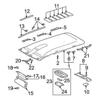 Toyota OE - Roof - Interior Trim (W/O Sunroof)