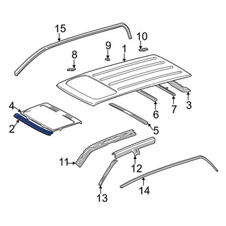 Toyota OE - Front Roof Header Panel