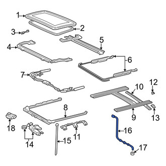 Toyota OE - Rear Left Sunroof Drain Hose