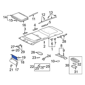 Toyota OE - Left Sun Visor