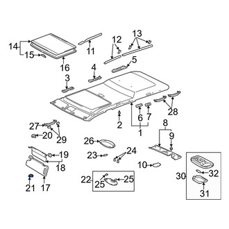 Toyota OE - Left Sun Visor Cover