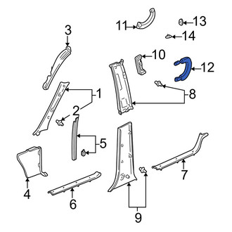 Toyota OE - Center Left Interior Grab Bar