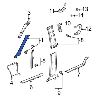 Toyota OE - Left Body A-Pillar Trim Panel