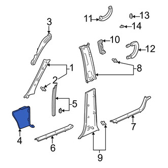 Toyota OE - Left Kick Panel Trim