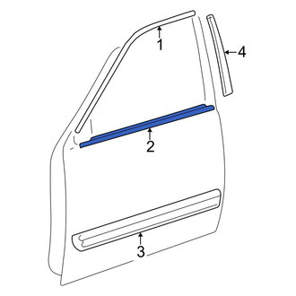 Toyota OE - Front Right Outer Door Window Belt Weatherstrip