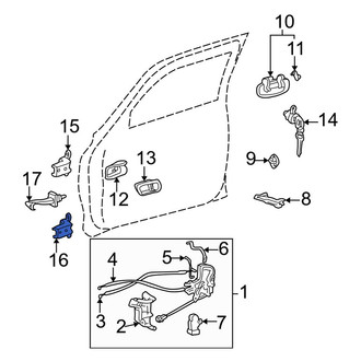 Toyota OE - Front Left Lower Door Hinge
