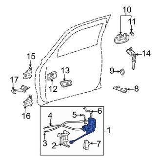 Toyota OE - Front Left Door Latch Assembly