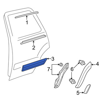 Toyota OE - Rear Right Door Molding