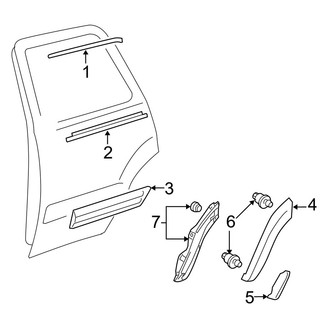 Toyota OE - Rear Door - Exterior Trim