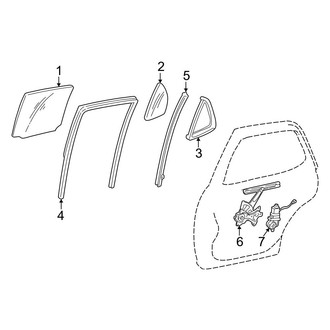 Toyota OE - Rear Door - Glass & Hardware