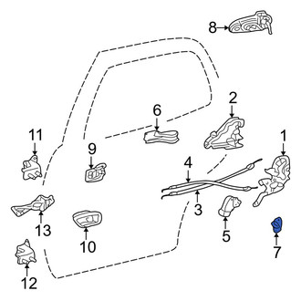 Toyota OE - Rear Door Lock Striker Plate