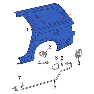 Toyota OE - Rear Left Inner Quarter Panel
