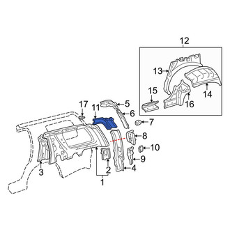Toyota OE - Left Upper Body D-Pillar