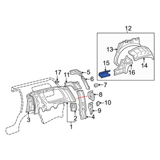 Toyota OE - Left Lower Quarter Panel Reinforcement