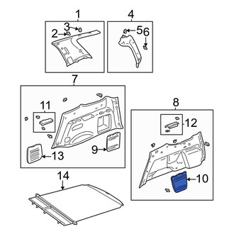 Toyota OE - Rear Left Interior Quarter Panel Trim Panel Access Cover