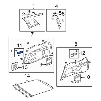 Toyota OE - Rear Right Interior Quarter Panel Trim Panel Insert