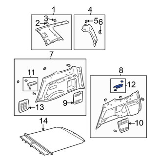 Toyota OE - Rear Left Interior Quarter Panel Trim Panel Insert