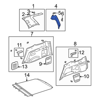 Toyota OE - Left Body D-Pillar Trim Panel