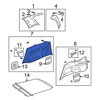 Toyota OE - Rear Right Interior Quarter Panel Trim Panel
