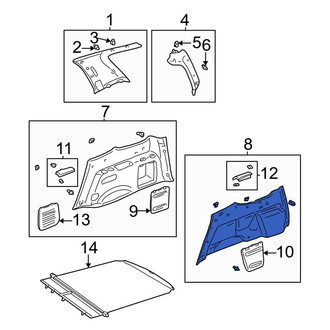 Toyota OE - Rear Left Interior Quarter Panel Trim Panel