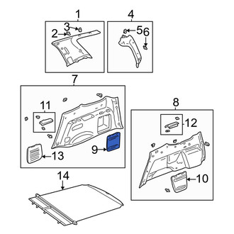 Toyota OE - Rear Right Interior Quarter Panel Trim Panel Access Cover