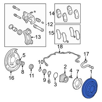 Toyota OE - Rear Disc Brake Rotor