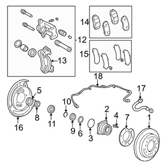 Toyota OE - Rear Suspension - Brake Components