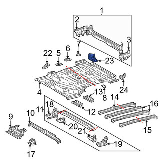 Toyota OE - Rear Right Floor Extension