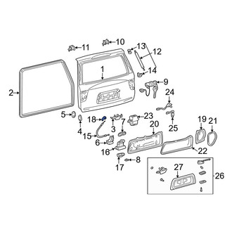 Toyota OE - Liftgate Latch Cover