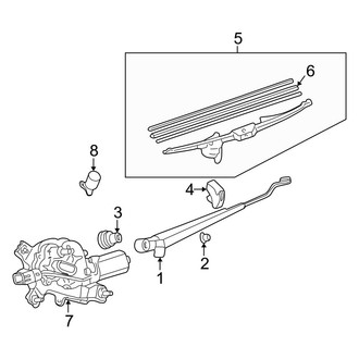 Toyota OE - Lift Gate - Wiper & Washer Components