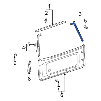Toyota OE - Rear Right Liftgate Trim