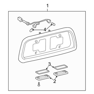Toyota OE - Rear Lamps - License Lamps