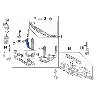 Toyota OE - Front Right Radiator Support Side Panel