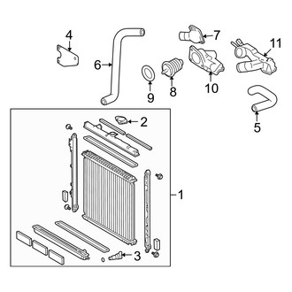 Toyota OE - Cooling - Radiator & Components (4.7L)