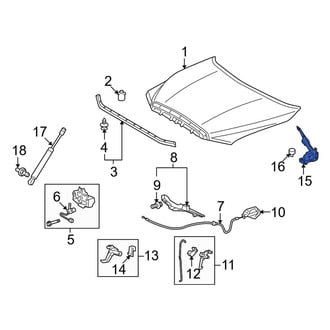 Toyota OE - Front Right Hood Hinge