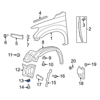Toyota OE - Front Bumper Impact Bar Clip