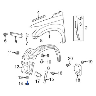 Toyota OE - Radiator Support Splash Shield Screw