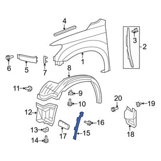 Toyota OE - Front Right Bumper Cover Bracket