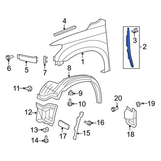 Toyota OE - Rear Right Fender Seal