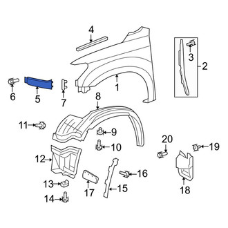 Toyota OE - Front Left Fender Extension Panel