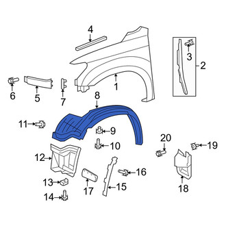Toyota OE - Front Left Fender Splash Shield