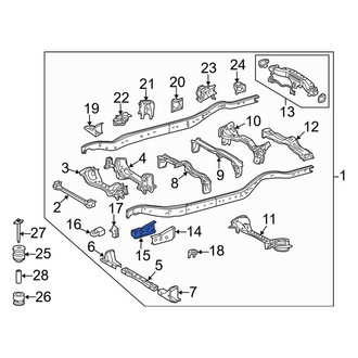 Toyota OE - Right Inner Frame Rail End