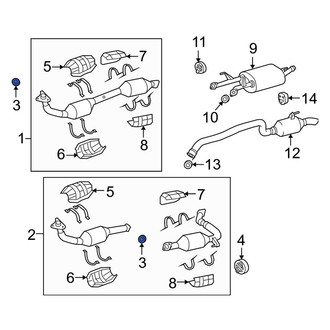 Toyota OE - Center Right Exhaust Muffler Gasket