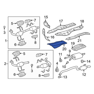 Toyota OE - Center Rear Floor Pan Heat Shield
