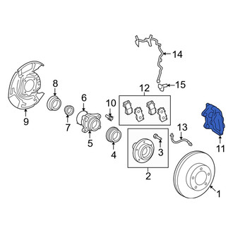 Toyota OE - Front Right Disc Brake Caliper