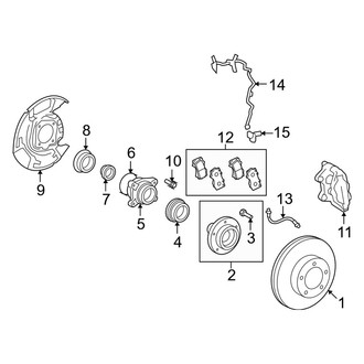 Toyota OE - Front Suspension - Brake Components (Limited / Platinum / SR5 RWD)