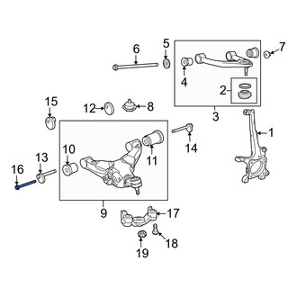 Toyota OE - Front Lower Alignment Camber Adjusting Eccentric Bolt